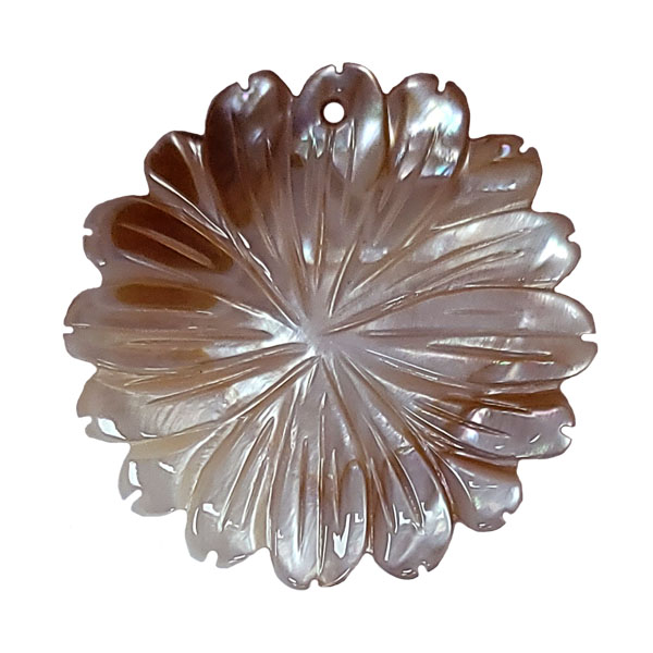 SHELL PENDENT FLOWER 40MM PINK SHELL